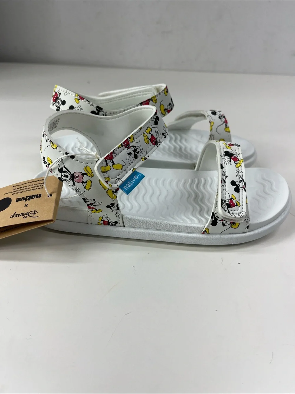 NWT Native x Disney Kids Mickey-All-Over Print Charley Sandal Size C 13
